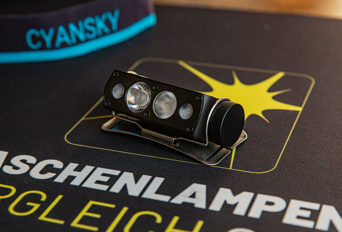Wäre da nicht der etwas aus der Reihe tanzende Mount, würde die Cyansky HS6R aussehen, wie aus einem Guss.